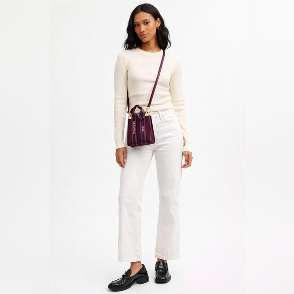 Coach Smith Mini Tote In Wine - Picture 2 of 10